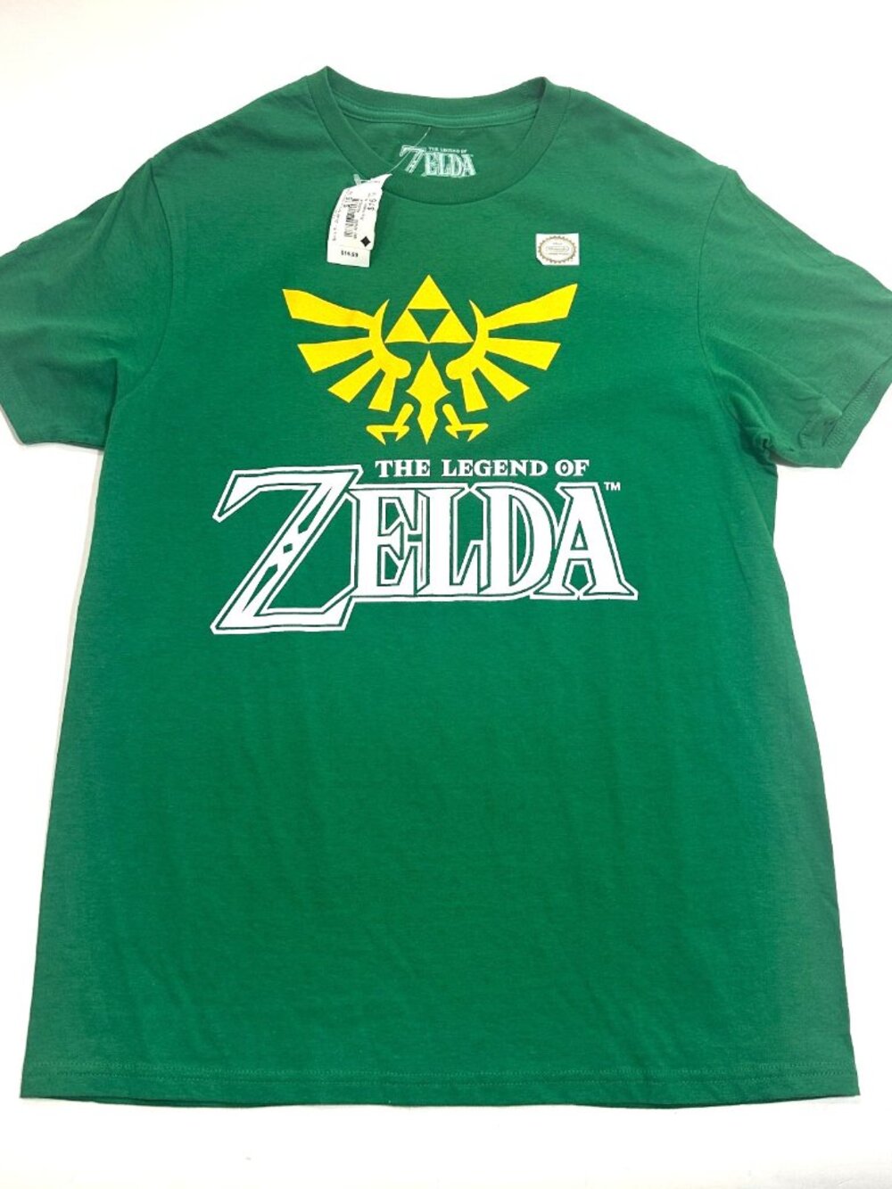 Legend of Zelda Hyrule Crest T-Shirt Mens Medium Green Nintendo NWT